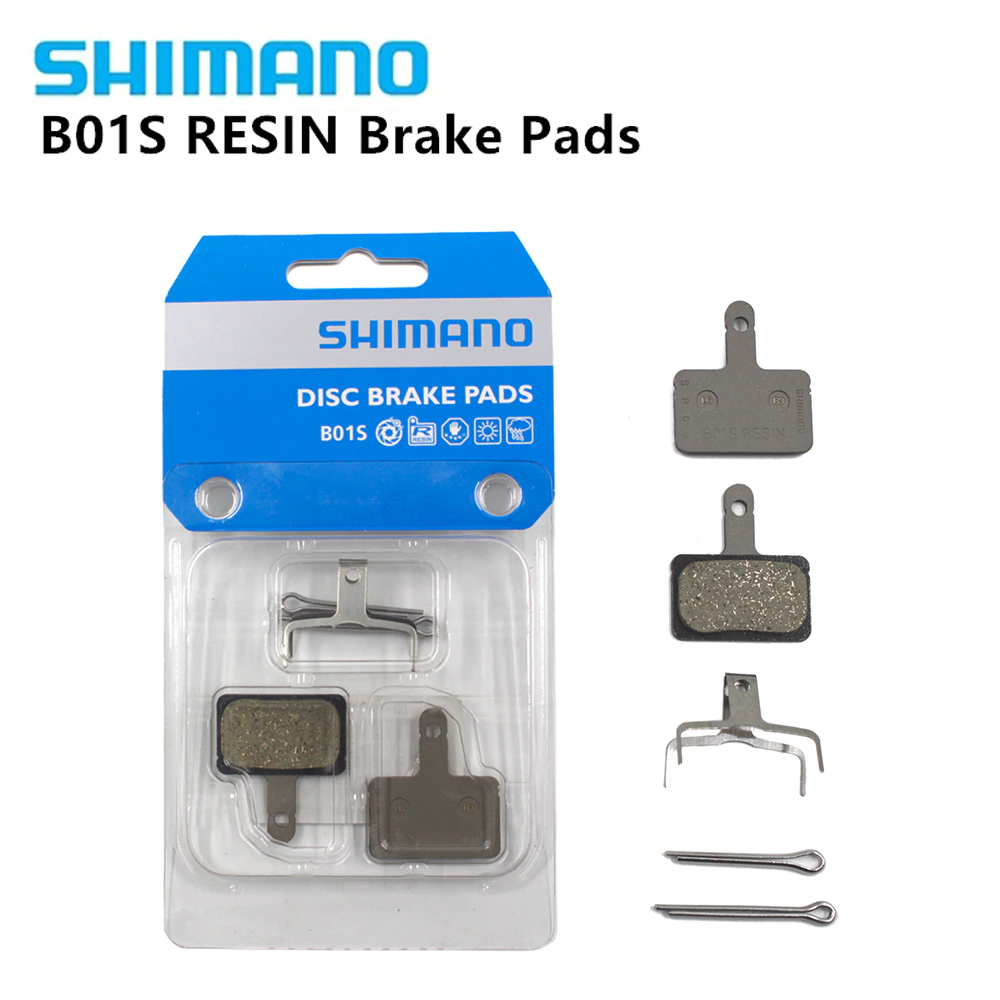 2 Pairs Resin Disc Brake Pads For Shimano B01S - Mountain Bike Brake Pad Replacement With Springs