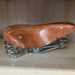 Leather seat with spring