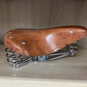 Leather seat with spring